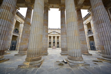 Statue between columns