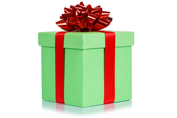 Geschenk Geburtstag Weihnachten Geburtstagsgeschenk Schachtel hellgrün grün Freisteller