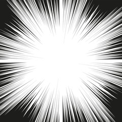 Obraz premium Comic book action lines. Speed lines Manga frame