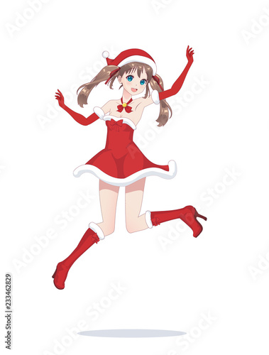 Download 2560x1440 Anime Girl Bunny Ears Loli Dress Jump Card