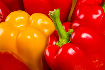 colorful mix of the freshest red and yellow paprika, bell pepper