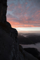 beautiful autumn hiking in berchtesgadener alps