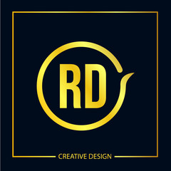 Initial Letter RD Logo Template Design