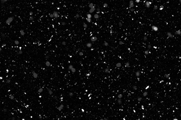 Snow overlay effect on the black background for photos.