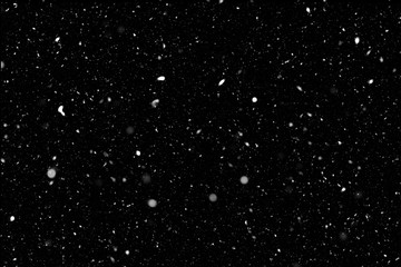 Snow overlay effect on the black background for photos.