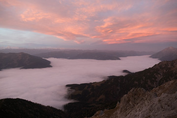 beautiful autumn hiking in berchtesgadener alps