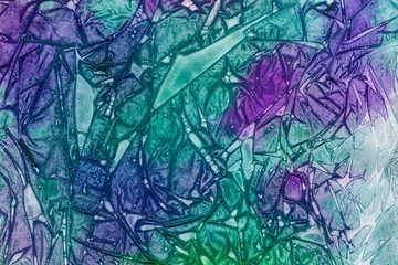 Colorful abstract watercolor paper textures on white background. Chaotic abstract organic design. 