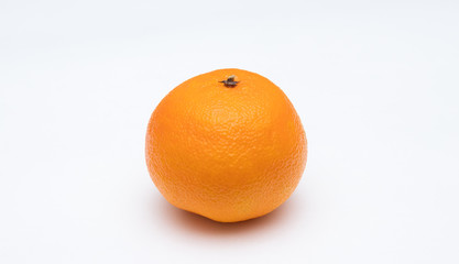 Mandarin on a white background isolated. New Year's fruit.