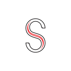 Naklejka premium S logo letter design