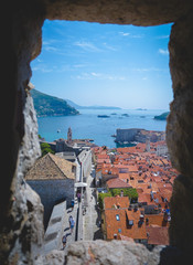 view of Dubrovnik from a window