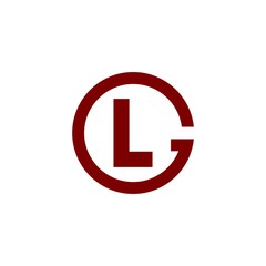 L G Initial Letter Logo Vector