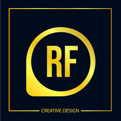 Initial Letter RF Logo Template Design