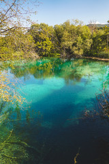 Plitvice national park turquoise lake