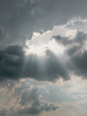 dramatic sky with clouds