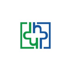 H P Letter Initial Logo Vector