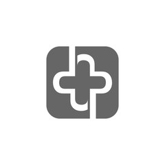 H P Letter Initial Logo Vector