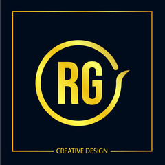 Initial Letter RG Logo Template Design