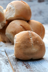 Bread surrounded by rustic background