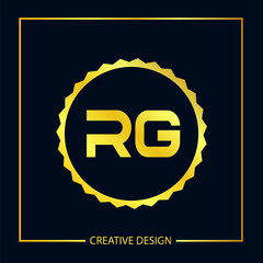 Initial Letter RG Logo Template Design