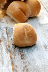 Bread surrounded by rustic background