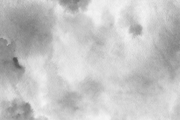 Silver watercolor background on white paper. Paint leaks and ombre effects. © Nastia