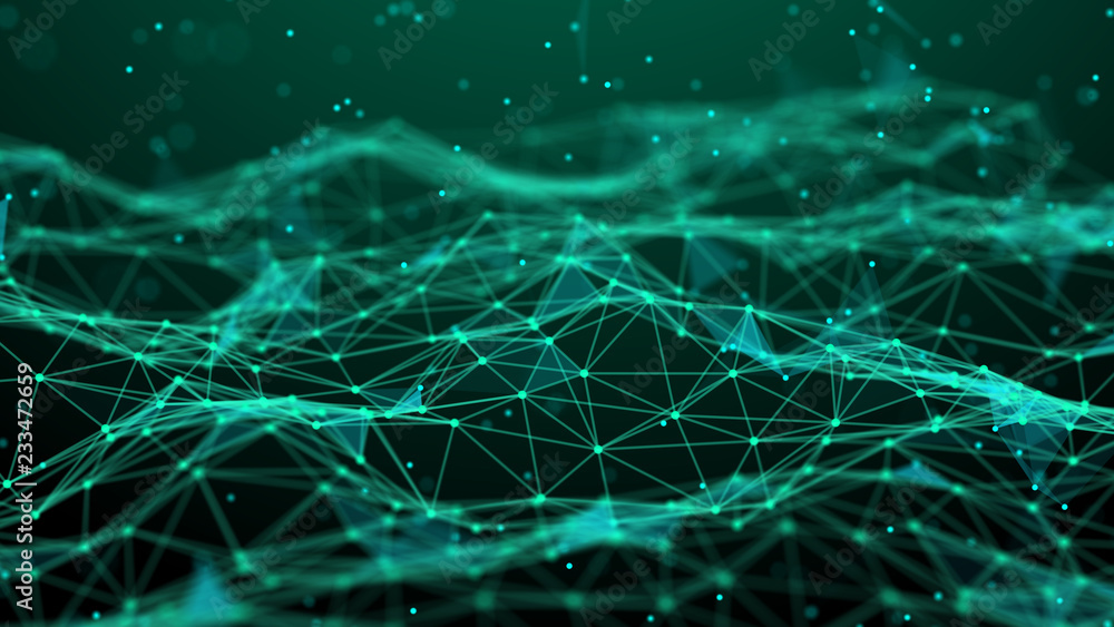 Poster abstract technology background. network connection. artificial intelligence. science background. big