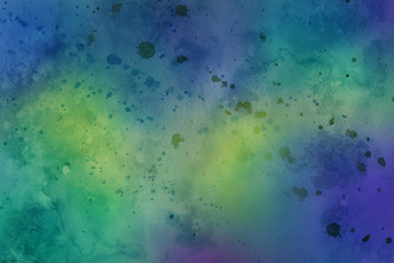 Naklejka premium Colorful watercolor paper textures on white background. Chaotic abstract organic design. 