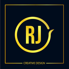 Initial Letter RJ Logo Template Design
