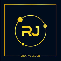 Obraz premium Initial Letter RJ Logo Template Design