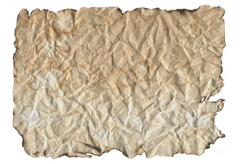 - Old coffee grunge paper texture. Vintage background for design and scrapbooking. Old, compressed and crumpled effect.