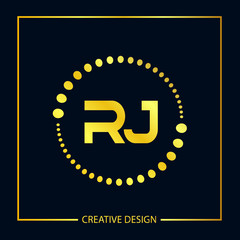 Obraz premium Initial Letter RJ Logo Template Design