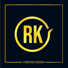 Initial Letter RK Logo Template Design