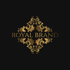 Logo Luxury with Golden Color