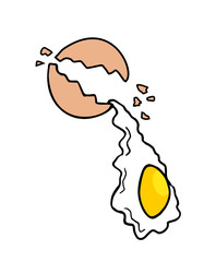 broken egg illustration