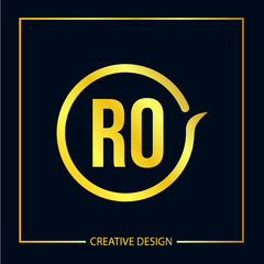 Initial Letter RO Logo Template Design