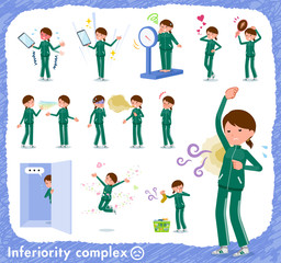 flat type school girl green jersey_complex