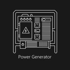 7515439 Power generator icon line vector