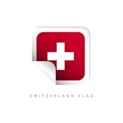 Switzerland Label Flags Vector Template Design Illustration