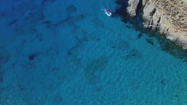 Blue Lagoon From Air In Malta