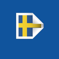 Fototapeta premium Sweden Label Flags Vector Template Design Illustration