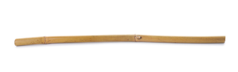 Dry bamboo stick on white background
