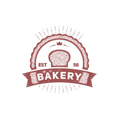 Bakery king stamp logo badge vintage style circle