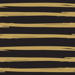 Hand drawn ink textured seamless striped background.