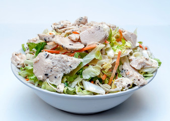 Salad surrounded by white background
