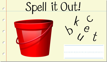 Spell English word bucket © blueringmedia