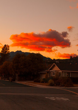 Neighborhood During Sunset