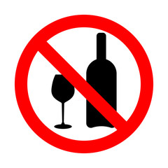No alcohol sign vector