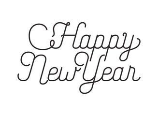 happy new year isolated icon