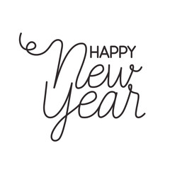 happy new year isolated icon