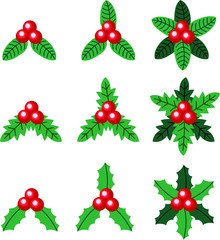 Cute Christmas English holly set